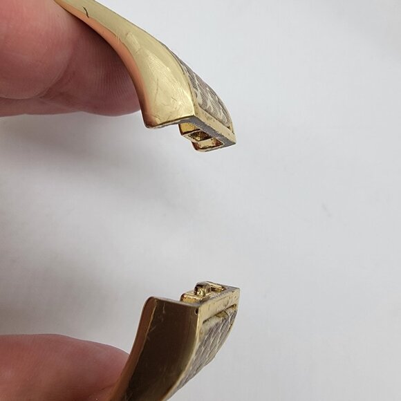 Snakeskin Print Bracelet Square Hinged Bracelet Clamper Bangle‎ - Picture 4 of 6